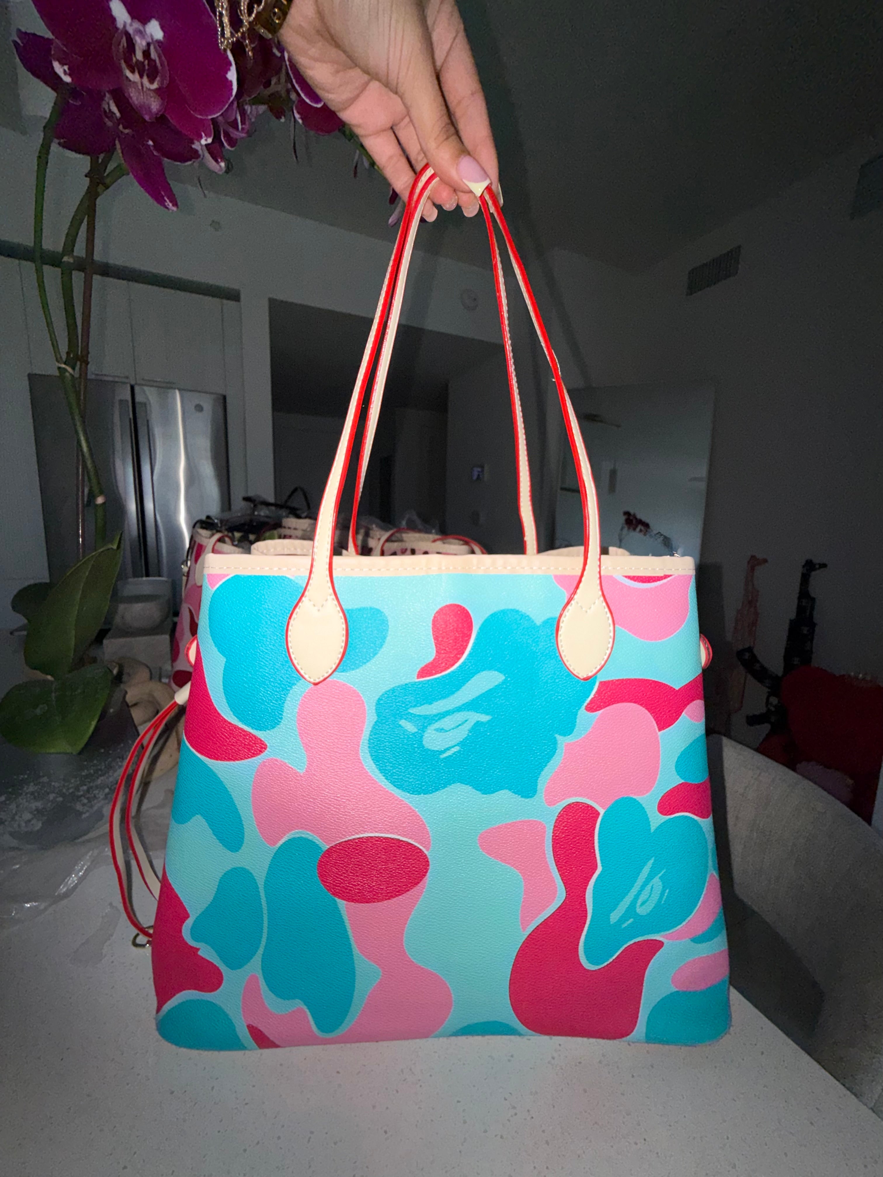 PINK & BLUE TOTE BAG