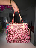 PINK LEOPARD TOTE BAG